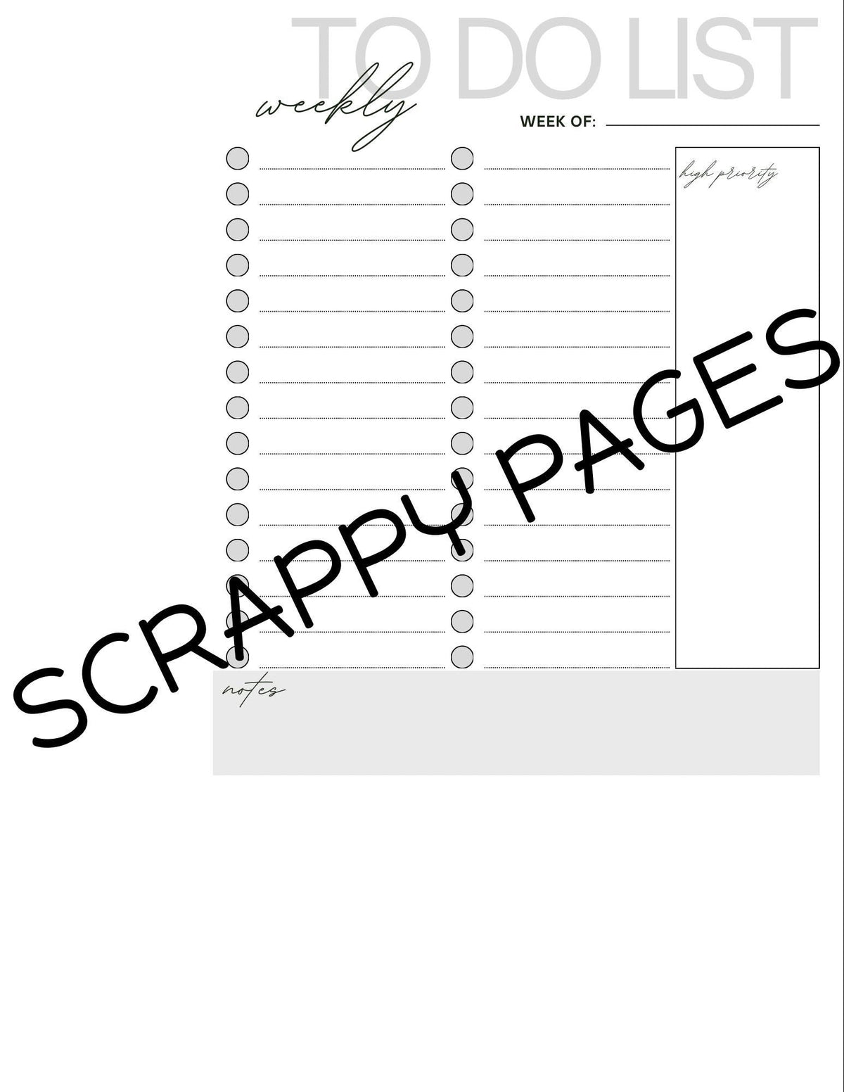 Productivity Planner Pages for Storybook Journal: Commercial Use