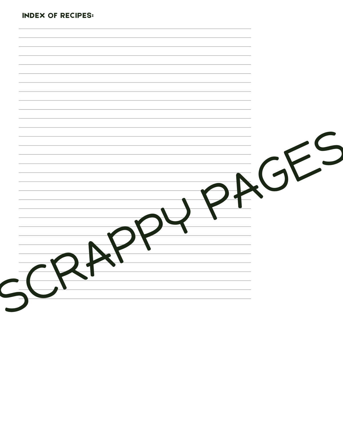 Storybook Recipe Pages: Commercial Use