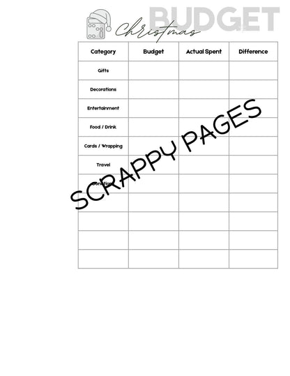 Christmas Planner Pages for Storybook Journal: Personal Use