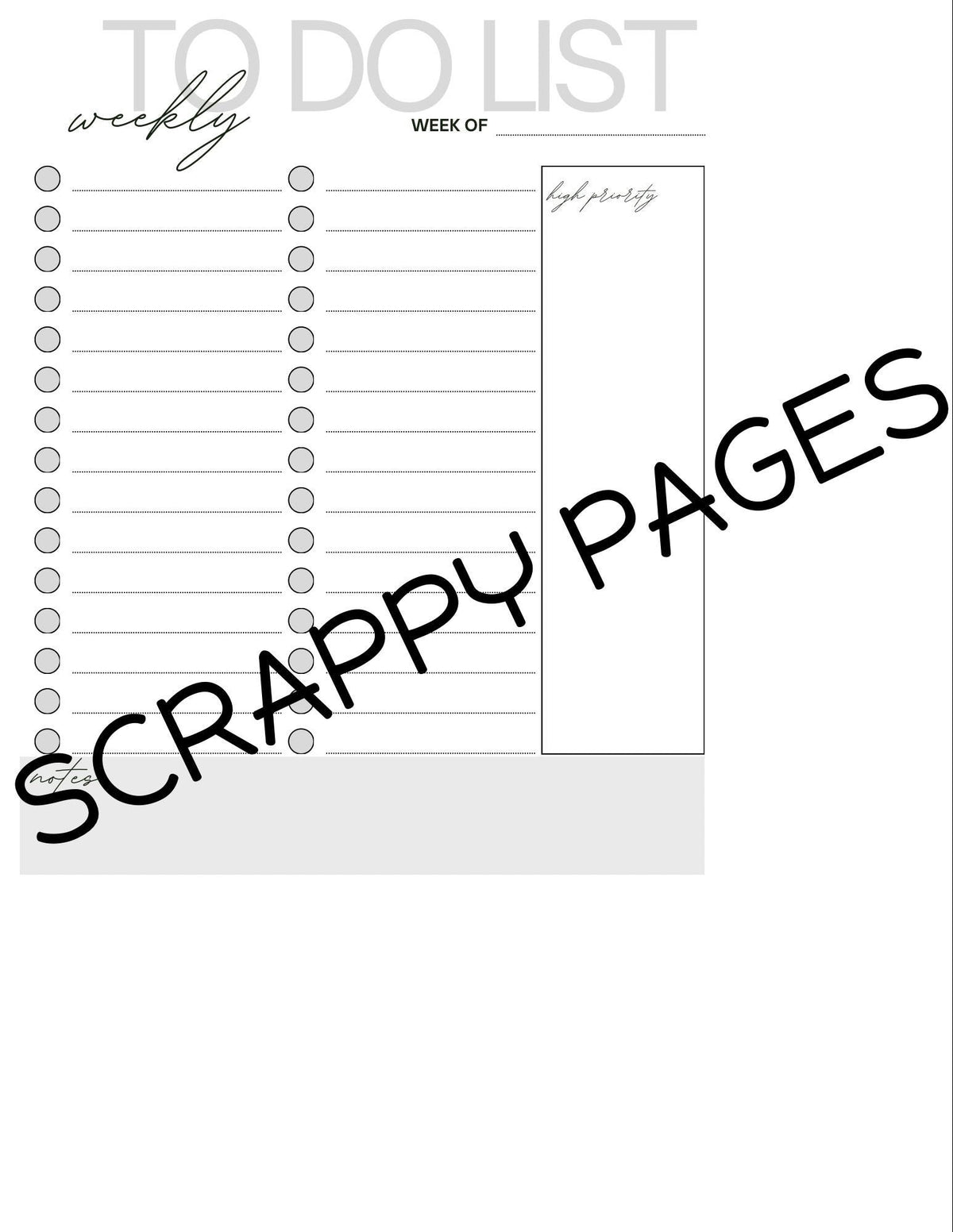 Productivity Planner Pages for Storybook Journal: Commercial Use
