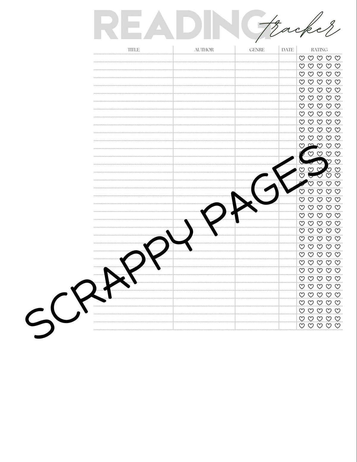Reading Planner Pages for Storybook Journal: Commercial Use