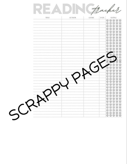 Reading Planner Pages for Storybook Journal: Commercial Use