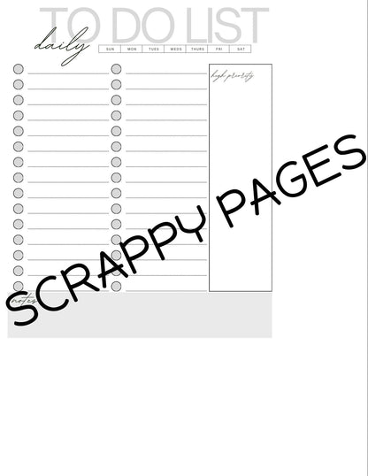 Productivity Planner Pages for Storybook Journal: Personal Use