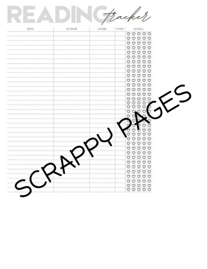 Reading Planner Pages for Storybook Journal: Commercial Use