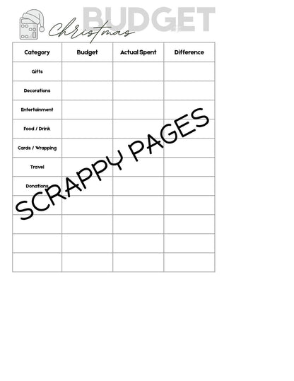 Christmas Planner Pages for Storybook Journal: Personal Use