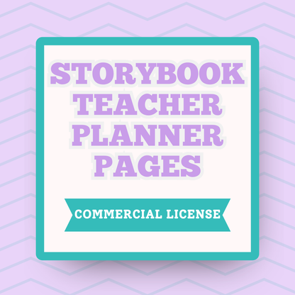 Teacher Planner Pages for Storybook Journal: Commercial Use