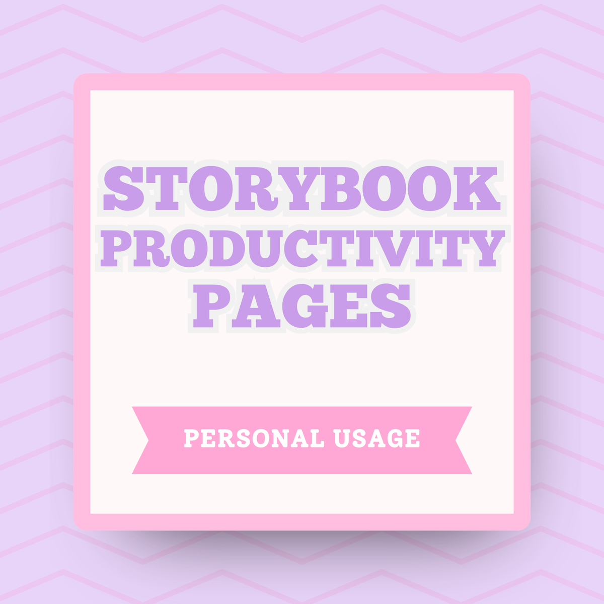 Productivity Planner Pages for Storybook Journal: Personal Use