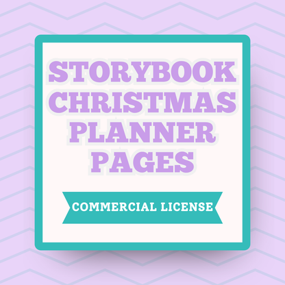 Christmas Planner Pages for Storybook Journal: Commercial Use
