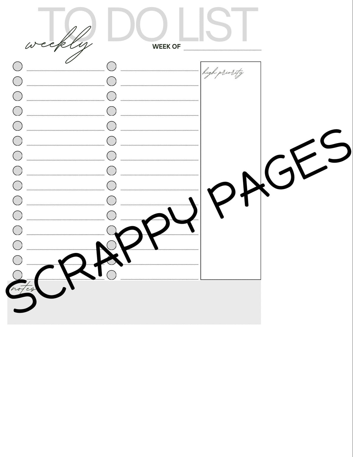 Productivity Planner Pages for Storybook Journal: Personal Use