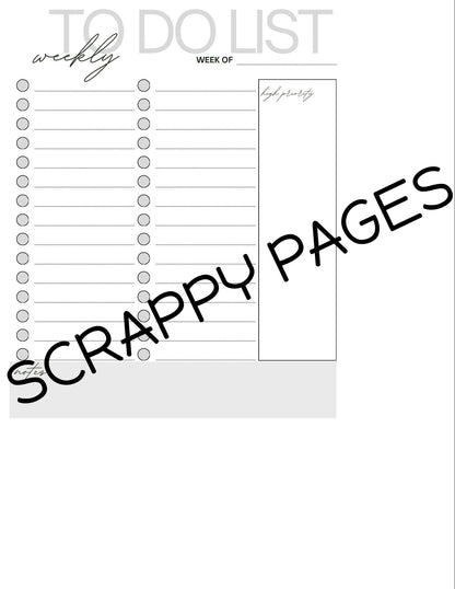 Productivity Planner Pages for Storybook Journal: Personal Use