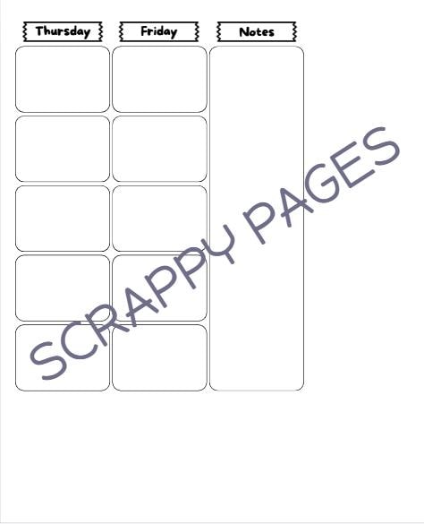 Teacher Planner Pages for Storybook Journal: Commercial Use