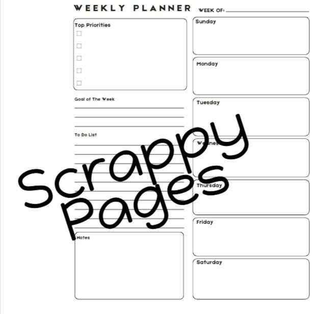 Monthly and Weekly Planner Pages for Storybook Journal: Personal Use