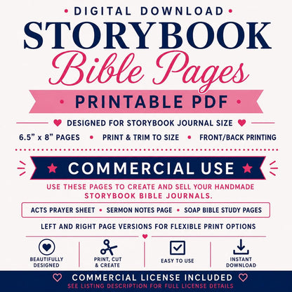 Storybook Bible Pages: Commercial Use