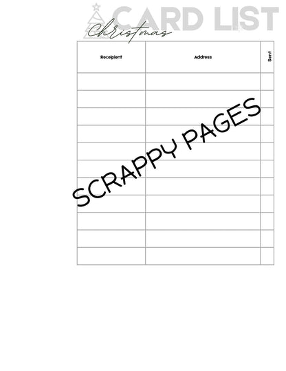 Christmas Planner Pages for Storybook Journal: Commercial Use