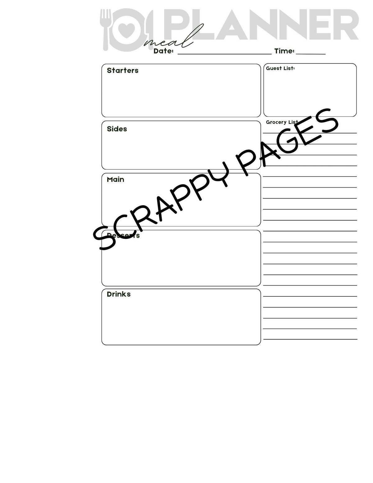 Christmas Planner Pages for Storybook Journal: Commercial Use
