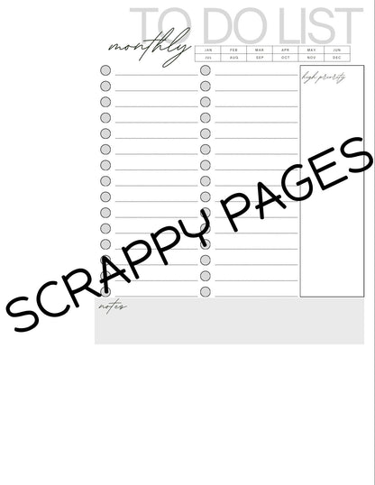 Productivity Planner Pages for Storybook Journal: Commercial Use