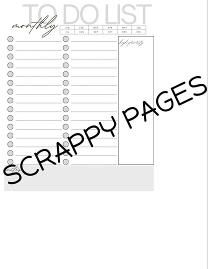 Productivity Planner Pages for Storybook Journal: Commercial Use