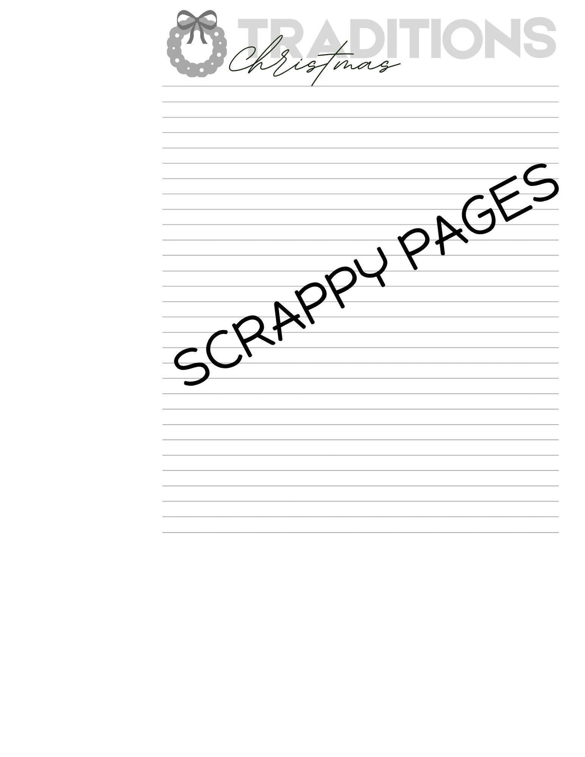Christmas Planner Pages for Storybook Journal: Commercial Use