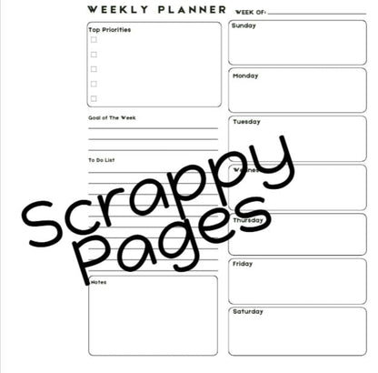 Monthly and Weekly Planner Pages for Storybook Journal: Commercial Use