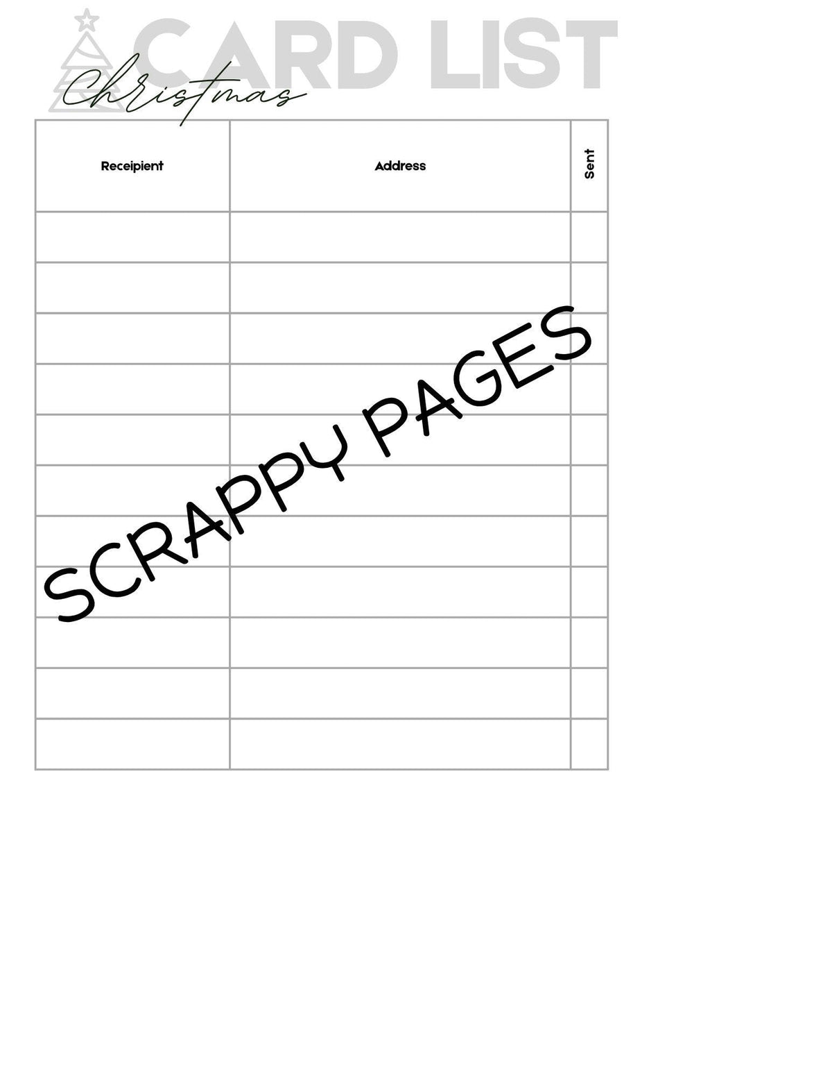 Christmas Planner Pages for Storybook Journal: Commercial Use