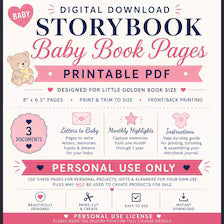 Baby Pages for Storybook Journal: Personal Use