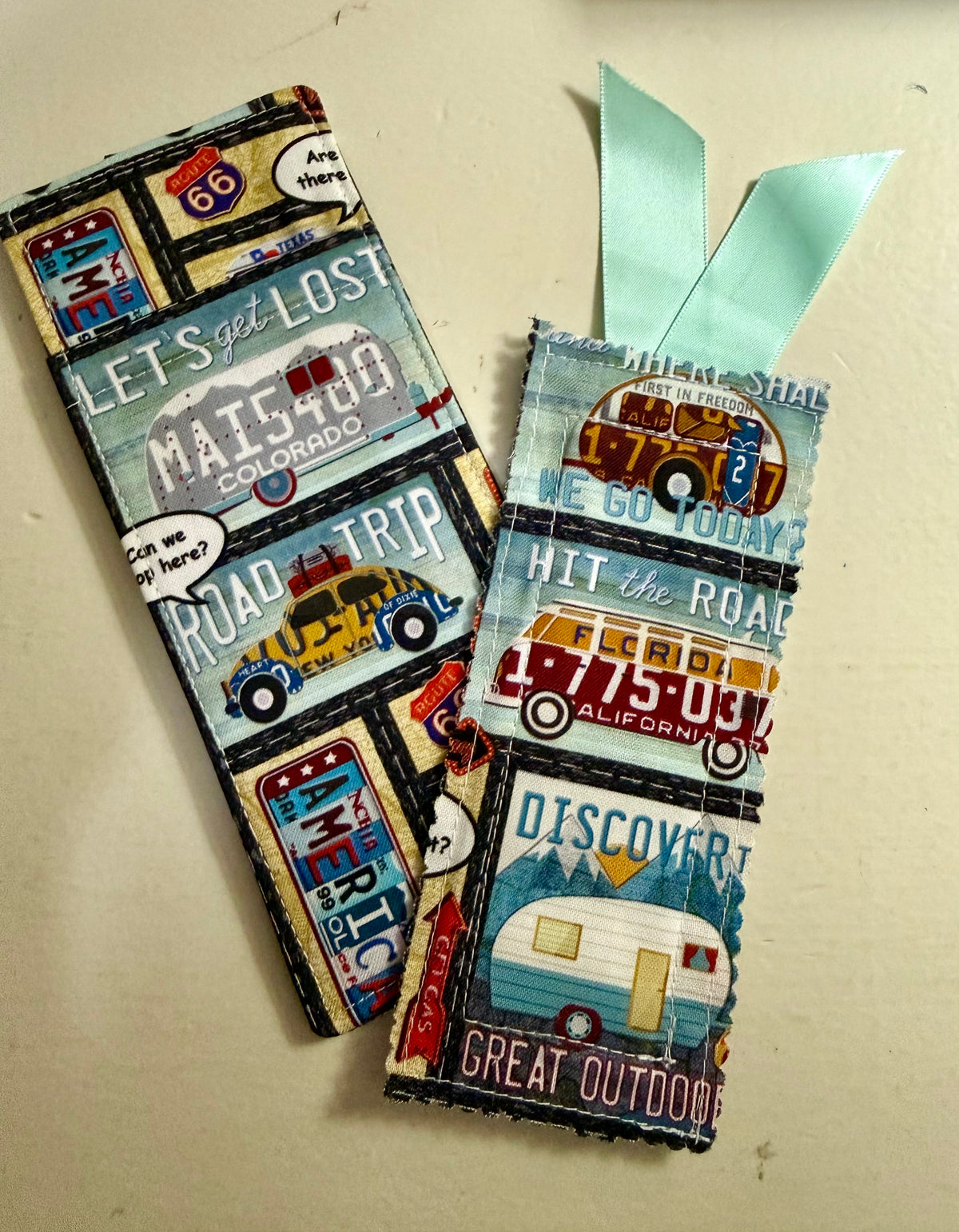 Route 66 Storybook Journal | Handmade Blank Page Travel Journal with Echo Park Pockets and Accessories