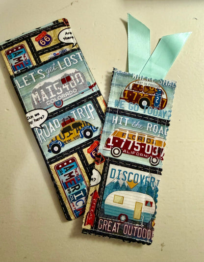 Route 66 Storybook Journal | Handmade Blank Page Travel Journal with Echo Park Pockets and Accessories