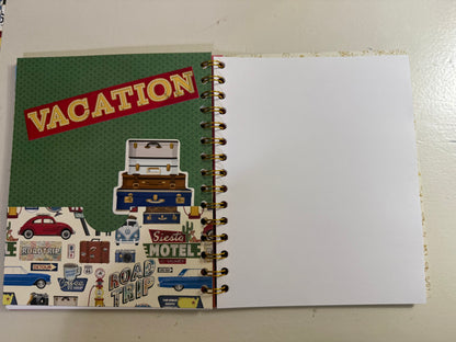 Route 66 Storybook Journal | Handmade Blank Page Travel Journal with Echo Park Pockets and Accessories