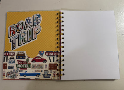 Route 66 Storybook Journal | Handmade Blank Page Travel Journal with Echo Park Pockets and Accessories